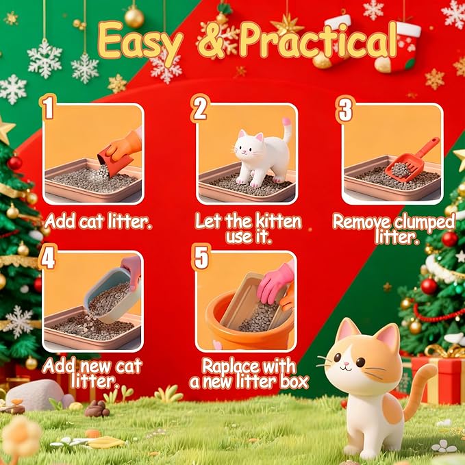 9-Pack Disposable Litter Boxes for Cats: Leak-Proof 3/6/9/20/32 Odor Control Tray for Kittens Rabbits Travel Indoor Easy to Dispose of