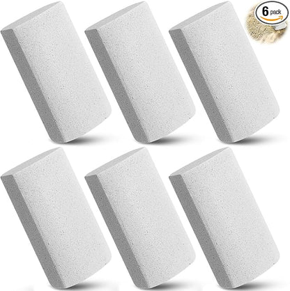 6 Pcs Abbyike Pet Hair Remover Rock Pumice Stone for Dog Cat Hair Pet Removal Cleaning Fur Removal Block Tool Scraper for Car, Carpet, Couch, Beding, Fufmiture Cleaning (3.74 x 1.97 x 1.38 Inch,Gray)