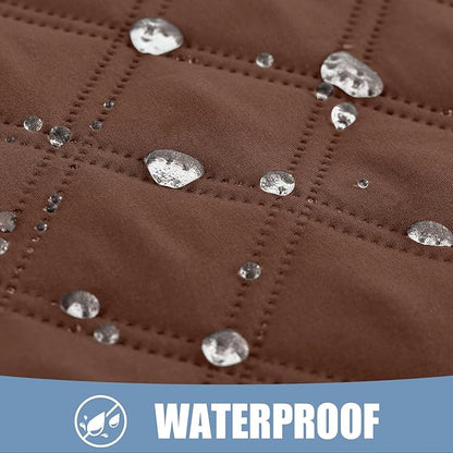 Smiry Waterproof Couch Covers for Dogs Washable, Reversible Pet Couch Covers for 3 Cushion Sofa Pet Friendly, Soft Sofa Furniture Protector for Dogs Cat Kids, Checkered (40"x95", Brown/Chocolate)