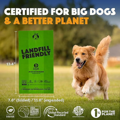 Doggy Do Good Landfill-Friendly Poop Bags | Dog Waste Bags Made with 50% Recycled Plastic + 15% Biobased Material | Unscented, Thick, Leak-Proof, Easy Open | Standard Size | 180 Count