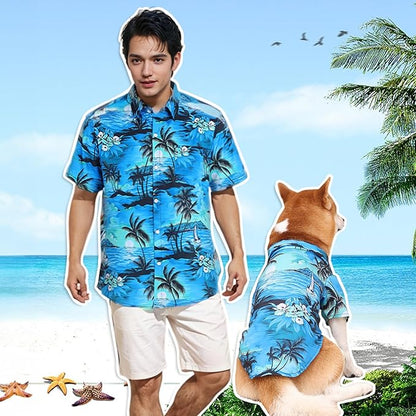 Dog Shirts Hawaii Dog Clothes for Small Medium Large Dogs Owner and Pet Shirts are Sold Separately