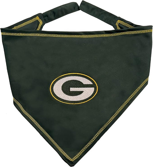 Pets First NFL Green Bay Packers TIE Bandana, Small/Medium. Dog Bandana Scarf Bib for Pet Cat Dog. The Ultimate Game-Day, Party Bandana (GBP-3550-S-M)
