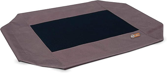 K&H Pet Products Dog Cot Replacement Cover, Designed to fit K&H Medium Pet Cots (Sold Separately), Indoor Outdoor, Breathable Cooling Mesh Center, Machine Washable - Medium 32 X 25in Chocolate