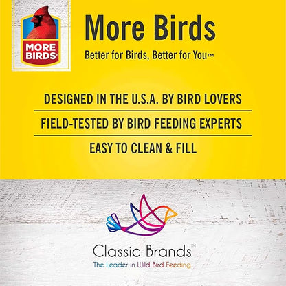 More Birds Double Suet Feeder with Weather Guard,6.5" L X 4.25" W X 7.25" H,Brown,(Pack of 4)