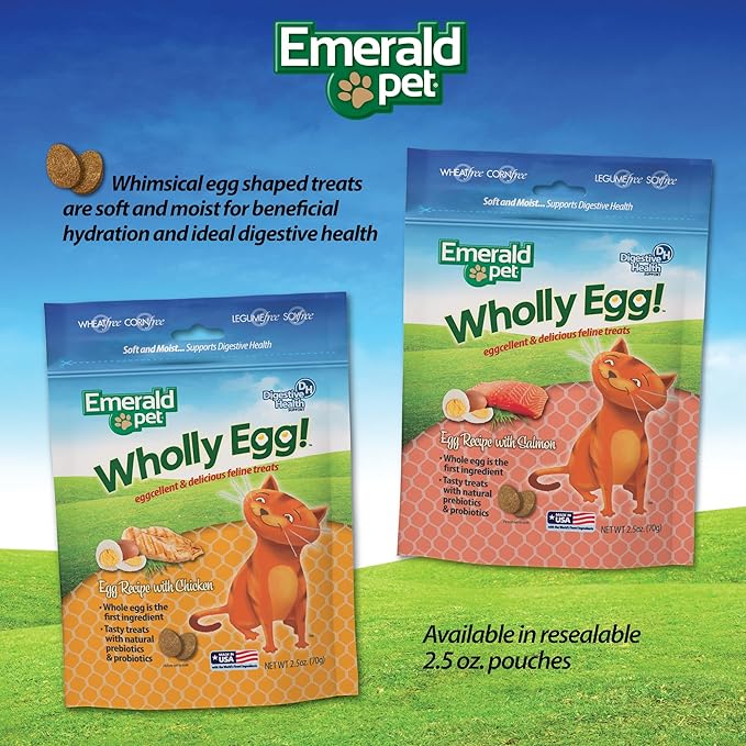 Emerald Pet Wholly Egg Cat Treats (Salmon)