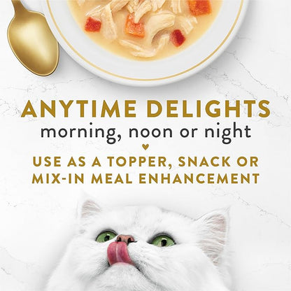 Purina Fancy Feast Chicken Broth Complement Lickable Grain Free Wet Cat Food Variety Pack - (Pack of 12) 1.4 oz. Pouches