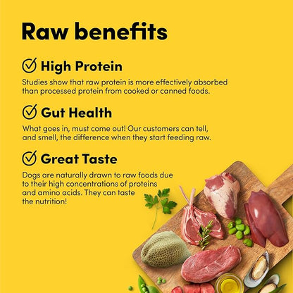 Raw Freeze Dried Dog Food RawMix50 Premium Grass-Fed Lamb Recipe, Protein Rich, Includes Kibble, Non-GMO, No Wheat or Corn, 4 lbs