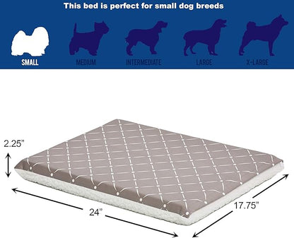 MidWest Homes for Pets Quiet Time Couture Paxton Pet Bed with Removable Pillow Cover, Mushroom, 24"