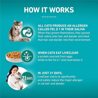 Purina ONE LiveClear Allergen-Reducing Cat Food Dry Formula with Real Chicken As The Number One Ingredient - 3 lb. Bag