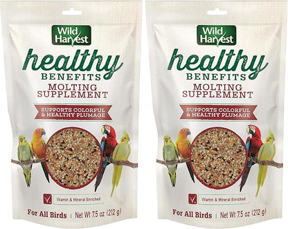 Wild Harvest Healthy Benefits Molting Supplement, 7.5 Oz., for All Birds (Pack of 2)