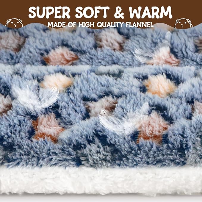 2 Pcs Guinea Pig Bed, Washable Rabbit Bunny Bed Mat Warm Small Animal Bed Pad Guinea Pig Pillow Pet Bed Mat for Chinchilla Hedgehog Ferret