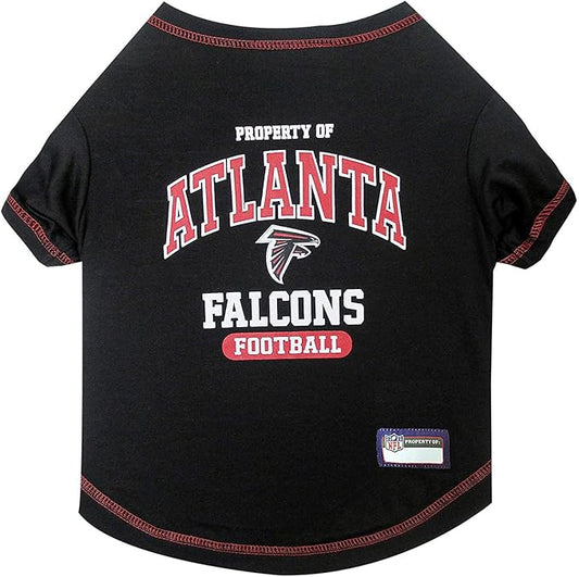 NFL Atlanta Falcons Dog T-Shirt for Pets, Size Small. Officially Licensed Pet Shirt with Team Logo, Soft Stretchable Comfort Fit Apparel for Dogs & Cats