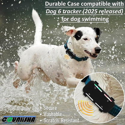 Silicone Holder Compatible for Tractive Smart Dog GPS | Live Pet Tracker (2025) for pet Collar,Durable Rubber Cover,Secure case with Strap Necklace for tractive Dog 6 tag (2pack,Black)