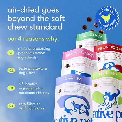 Native Pet Dog Allergy Chews - Dog Allergy Relief for Small Breeds - Supports Seasonal Itch Relief, Healthy Immune Function & Reduces Sneezing - Colostrum, Spirulina, & Probiotics - 30 Days Supply