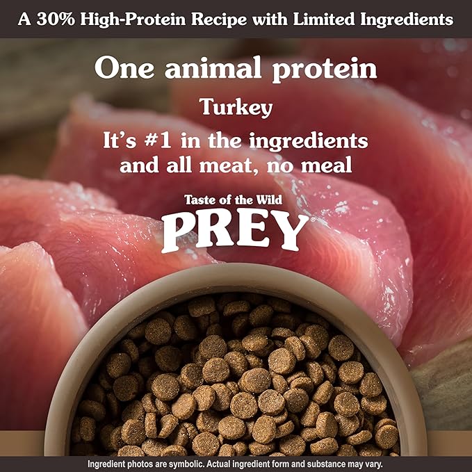 Taste of the Wild Prey Turkey Limited Ingredient Recipe Dry Dog Food 25 lb
