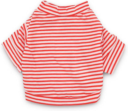 DroolingDog Dog Clothes Pet Striped T-Shirt Plain Puppy Apparel for Small Dogs, Large, Pack of 3