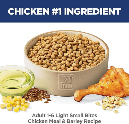 Hill's Science Diet Light, Adult 1-6, Weight Management Support, Small Kibble, Dry Dog Food, Chicken & Barley, 5 lb Bag