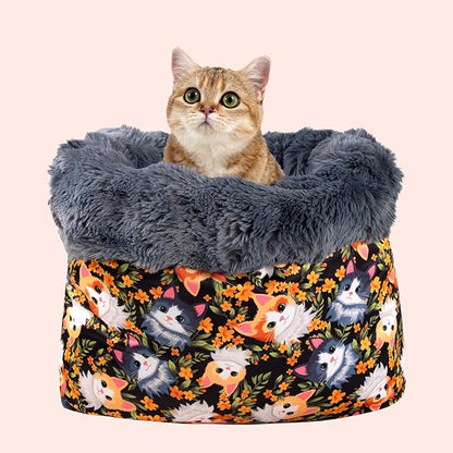 Cat Bed Cave Sleeping Bag, Cozy Soft Cat Bed, Pet Mat Self Warming Pad Sack for Cats