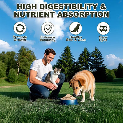 Freeze Dried Beef Patties Dog Cat Treats - Beef Liver & Egg Yolk Natural Recipe Pet Snacks,High Protein,Grain-Free (20 PC)