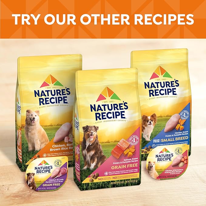 Nature's Recipe Grain Free Salmon, Sweet Potato & Pumpkin Recipe Dry Dog Food, 24 lb. Bag
