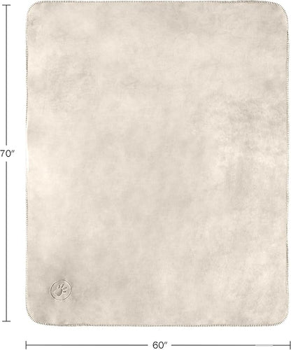 PETMAKER Dog Blanket - 60x70in Reversible Sherpa Blanket - Throw Blankets for Bed, Couch, Crate, or Car - Machine Washable Puppy Essentials (Cream)
