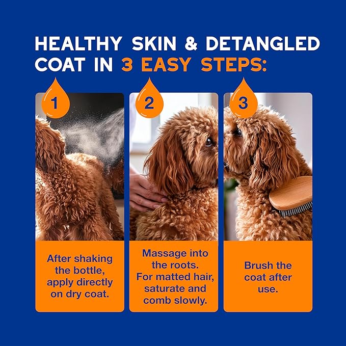 DOUXO® Skin & Coat SPA - Ultra-Safe Detangling Spray for Dogs, 10 fl oz, Safely Detangles, Revives, and Nourishes The Coat, Skin-Friendly Formula