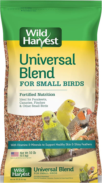 Wild Harvest Universal Blend for Small Birds, 10 lb Bag, Fortified Nutrition (Pack of 2)