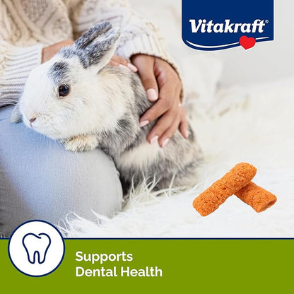 Vitakraft Slims with Carrot Small Animal Treats 1.76 oz Crunchy Baked Snacks for Rabbits Guinea Pigs Hamsters Gerbils Nutritious Light Texture with Carrot Flavor Wholesome Nourishment