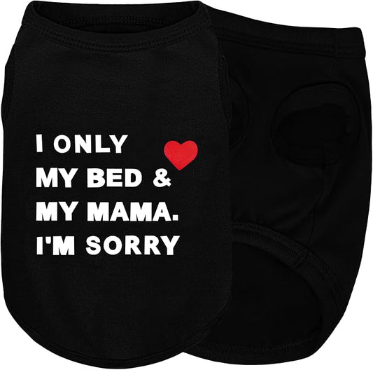 Stylish Cotton Dog Shirt with Print, Soft & Breathable, All-Season Comfort, Fits Most Breeds - Perfect Pet Apparel for Small, Medium, Large Dogs.Black&m
