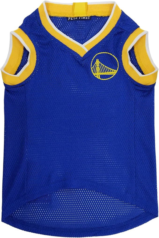 Pets First NBA GOLDEN STATE WARRIORS DOG Jersey, X-Small - Tank Top Basketball Pet Jersey