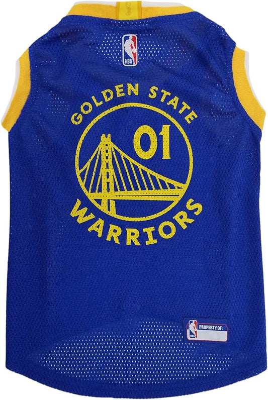 Pets First NBA GOLDEN STATE WARRIORS DOG Jersey, X-Small - Tank Top Basketball Pet Jersey