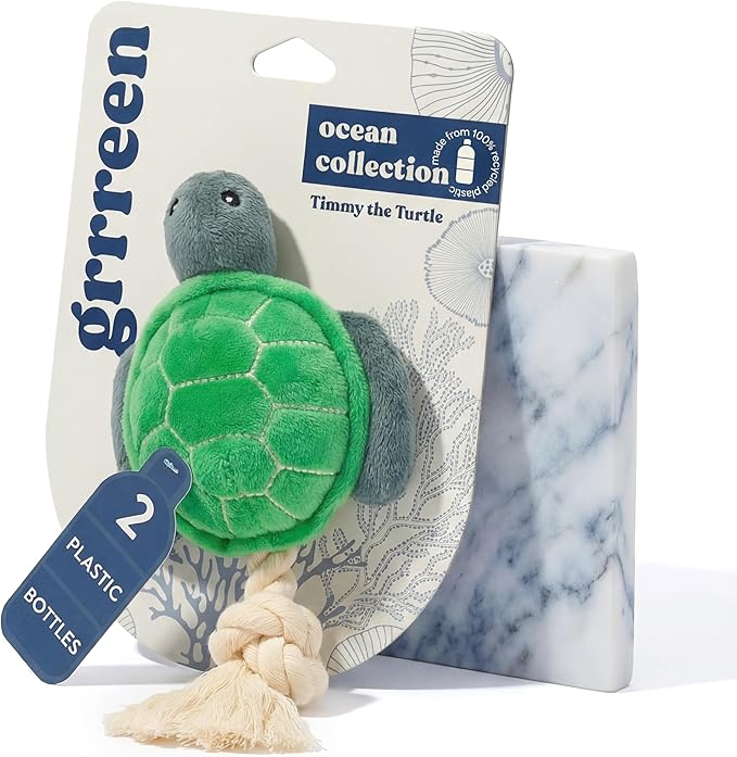 Dog Toys | Plush Toy Turtle Stuffed Animal for Dogs | Medium Eco Friendly Toy - Easy to Clean and Made from Non Toxic Materials