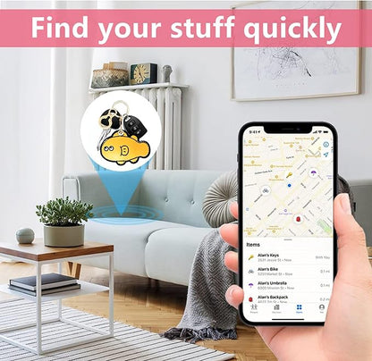 Leather Airtag Keychain Case Holder,Cute Protective Apple Air Tag Cover with Key Ring,Anti-Scratch Hidden Finder GPS Tracker Case for Wallet Keys,Bag,Pets,Backpack(Fish)