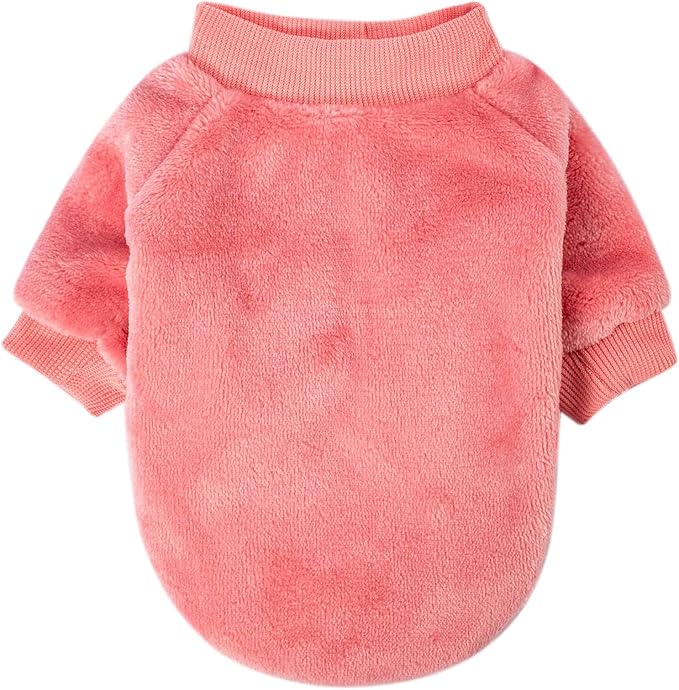FabriCastle Small Dog Sweaters, 2-Pack Dog Clothes for Small Dogs Girl & Cats, Ultra Soft and Warm Pet Coats, Winter Pet Jacket, Doggy Apparel Costumes, Puppy Outfits (Pink,Light Purple, Medium)