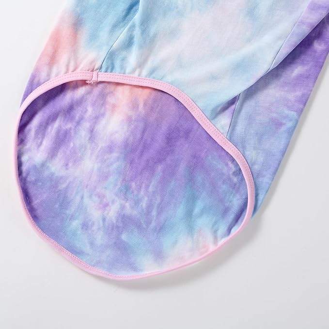 Dog Vest Summer Shirt Tie Dye Clothes Cool Breathable Cotton T-Shirt Large Dogs Boys Girls Shirt L