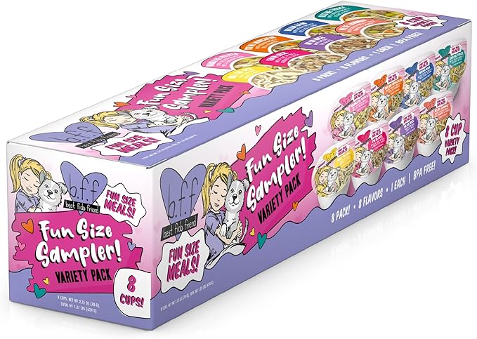 Weruva B.F.F. Best Fido Friend Fun Size Meal Variety Pack, Natural Wet Dog Food Cups
