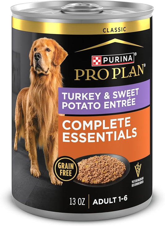 Purina Pro Plan Dog Food, Grain Free Wet Classic Turkey and Sweet Potato Entrée - (Pack of 12) 13 oz. Cans