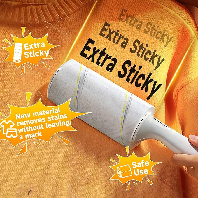 Extra Sticky Lint Roller for Pet Hair, 1000 Sheets, 3 Handles | Bulk Value Pack for Clothes, Couch, Furniture, Car & Pet Beds