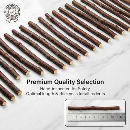 Sukh Natural Organic Apple Sticks - 300g Apple Sticks for Rabbits,Hamster Chew Stick for Hams Rabbit Bunny Gerbil Guinea Pig Squirrel Chinchilla,Small Animal Chew Sticks