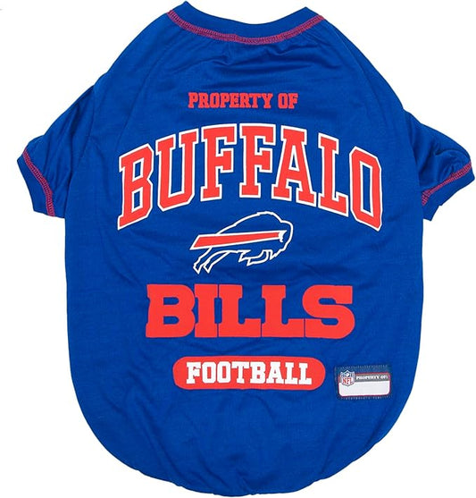 NFL Buffalo Bills Dog T-Shirt for Pets, Size X-Large. Officially Licensed Pet Shirt with Team Logo, Soft Stretchable Comfort Fit Apparel for Dogs & Cats