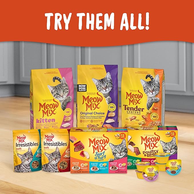 Meow Mix Paté in Gravy Wet Cat Food with Real Chicken & Beef, 2.75 Ounce (Pack of 12)