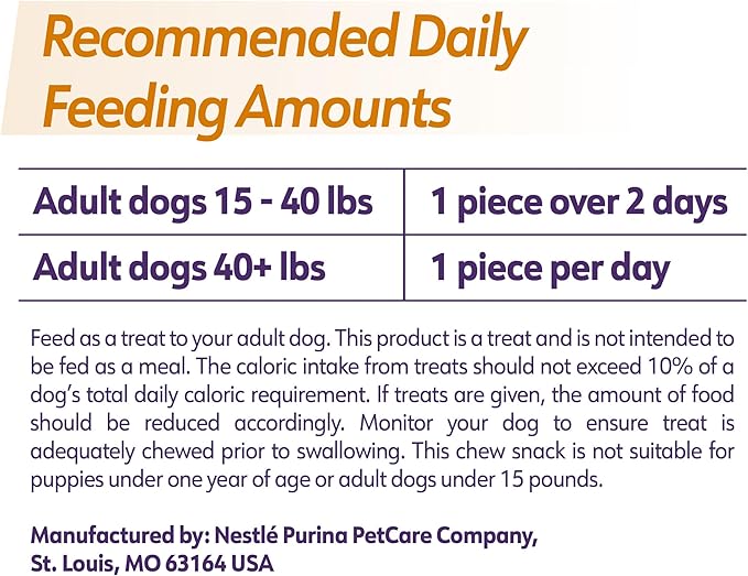 DentaLife Plus Immune Support Treats for Large Dogs 40 lbs. and Over, Supports Clean Teeth and Fresh Breath, Chicken, Apple & Blueberry Flavor - 19 ct. Pouch