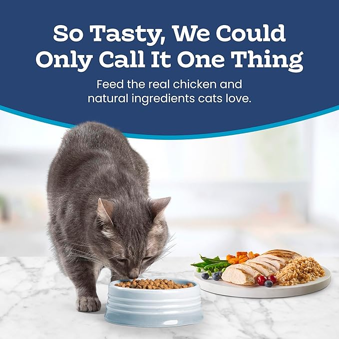 Blue Buffalo Tastefuls Adult Dry Cat Food Sensitive Stomach Formula, Made in the USA with Natural Ingredients, Chicken Recipe, 7-lb. Bag