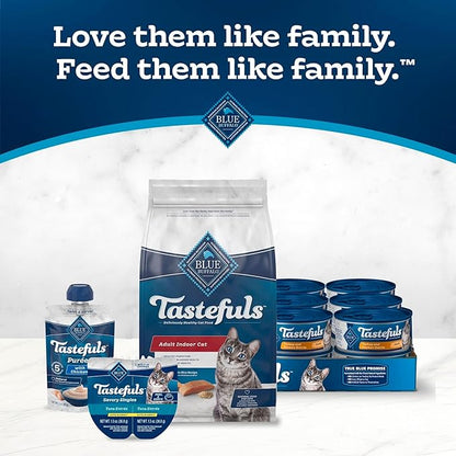 Blue Buffalo Tastefuls Natural Dry Food for Adult Indoor Cats, Salmon & Brown Rice Recipe, 5-lb. Resealable Bag