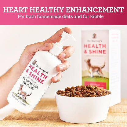 Dr. Harvey's Health & Shine Alaskan Fish Oil Blend for Dogs - Supports Healthy Heart, Brain, and Eyes (16 fl. oz.)