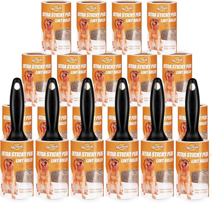 WulaWindy Extra Sticky Lint Rollers for Pet Hair, 1260 Sheets, 6 Handles | Extra-sticky lint rollers with 1260 sheets and 6 reusable handles for pet hair, lint and dust on clothes and furniture.