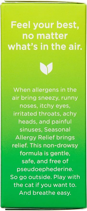 Hyland's Indoor and Outdoor, Non Drowsy Seasonal Allergy Relief Pills, For Sneezing, Runny Nose, Itchy and Watery Eyes, Nose or Throat, Safe and Natural, Quick Dissolving Tablets, 60 Count