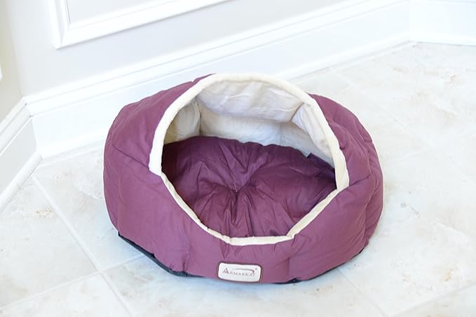Cat Bed in Orange and Beige