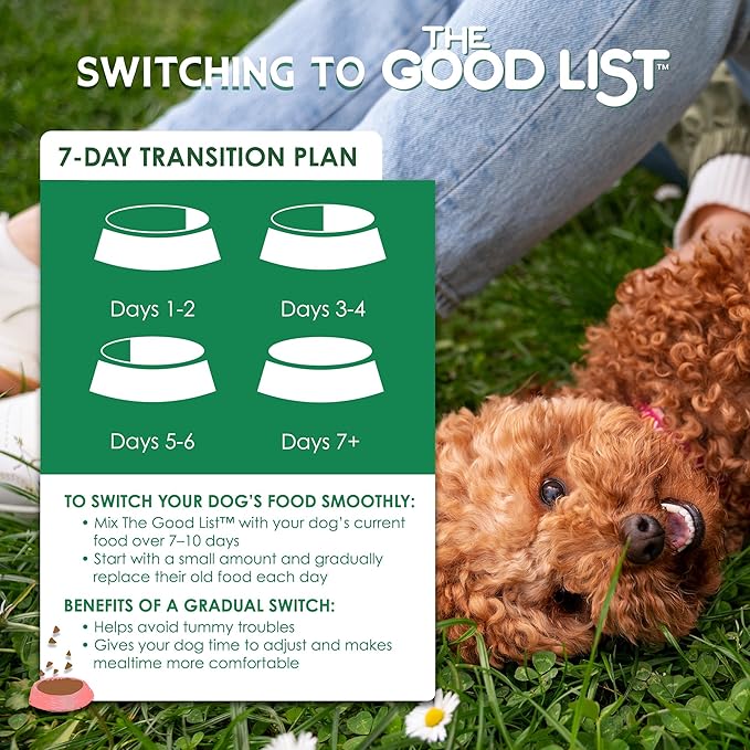 Farmland Traditions The Good List Air-Dried Dog Food, Premium Beef & Bone Broth for Dogs, Protein Rich & Grain-Free Nutrition, 1 Pound Bag