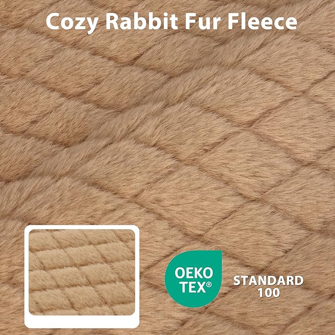 JOEJOY Orthopedic Dog Bed for Extra Large Dogs, Washable Dog Crate Bed Large Sized with Removable Cover, Egg Memory Foam Big Pet Beds, Brown, 47"x29"